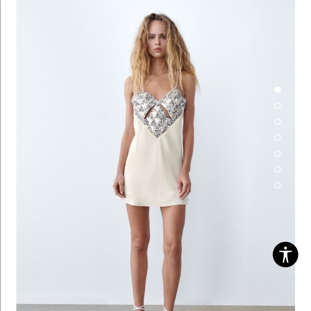 Zara Satin Effect Mini dress